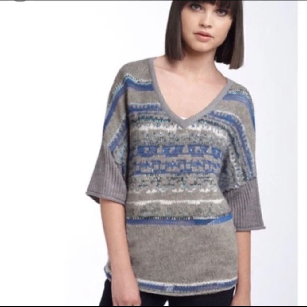 Free People Voluminous Fair Isle Sweater Size Small/medium